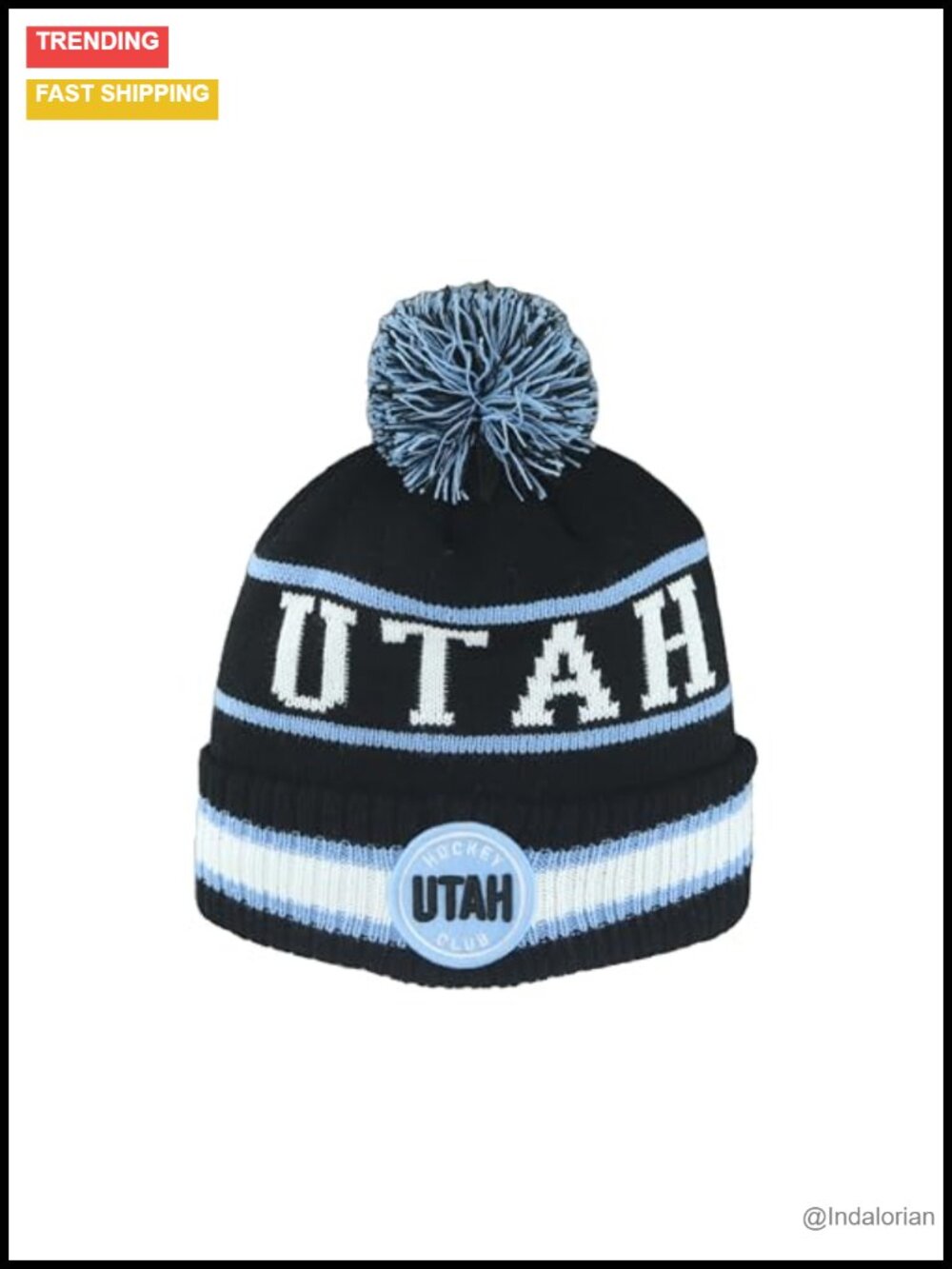 NHL Utah Hockey Club Pom Beanie Knit Hat Freestyle Fan Winter Cap